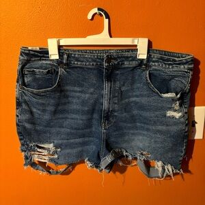 American Eagle Highest Rise Mom Jean Shorts 22